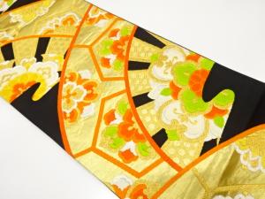 アンティーク　片輪車に華紋織り出し袋帯（材料）